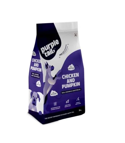 3kg purple tail adult dog food chicken and pumpkin bag at Bhopal Pets Online